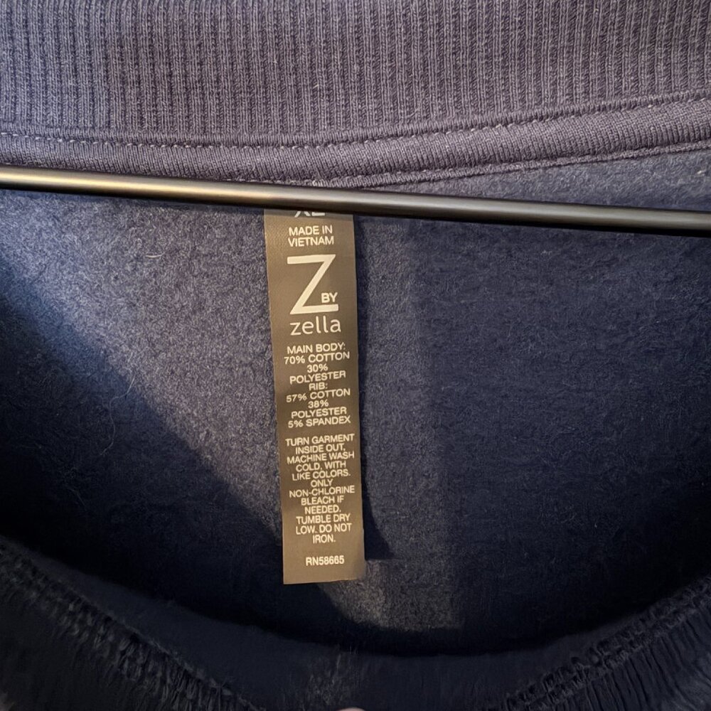 Mens Zella Casual Crew Neck Sweatshirt Navy Extra Large - Picture 2 of 3